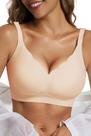 Sutiã de camiseta sem fio LXOXL para mulheres Push Up Nude, tamanho normal