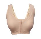 Sutiã de mastectomia BIMEI Sutiã de bolso com fecho frontal, bege, tamanho M
