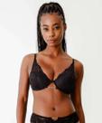 Sutiã de Renda Push Up Com Bojo Marisa Preto-67133 Sutiã de Renda Push Up Com Bojo Marisa Preto-67133