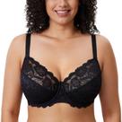 Sutiã DELIMIRA Feminino Plus Size com Renda e Cobertura Total 40DD