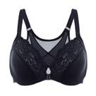 Sutiã DELMIRA com Fecho Frontal Renda Plus Size 40E Preto