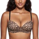 Sutiã DOBREVA Sem Aro Push Up Acolchoado Decote Profundo Estampa Onça 42C Sutiã DOBREVA Sem Aro Push Up Acolchoado Decote Profundo Estampa Onça 42C