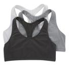 Sutiã esportivo feminino Bralette Hanes Racerback Low Impact, pacote com 3