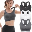 Sutiã esportivo FITTIN, de alto suporte, acolchoado, preto, feminino