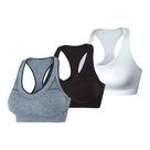 Sutiã esportivo Hanes Seamless Racerback Moderate Support, pacote com 3 Sutiã esportivo Hanes Seamless Racerback Moderate Support, pacote com 3