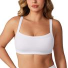 Sutiã esportivo UNISSU Hugcurve ajustável acolchoado para ioga branco grande