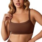 Sutiã esportivo UNISSU Hugcurve ajustável acolchoado Yoga Mocha M