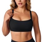 Sutiã esportivo UNISSU Hugcurve ajustável acolchoado Yoga preto S