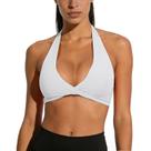 Sutiã esportivo YEL Halter Acolchoado para Yoga Gym Light Impact White
