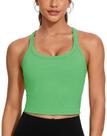 Sutiã esportivo YEL Racerback Workout Top com bojos moldados para mulher