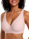 Sutiã feminino confortável Deep V Wireless Push Up Push Up GG