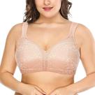 Sutiã feminino Deyllo com cobertura total plus size 42B rosa leopardo
