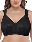 Sutiã feminino Deyllo Full Coverage Plus Size 40DD Black Leopard Sutiã feminino Deyllo Full Coverage Plus Size 40DD Black Leopard