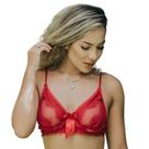 Sutiã Feminino Sem Bojo Com Aro Tule Renda Sutiã Rendado