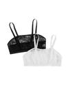 Sutiã MakeMechic, de renda floral transparente, transparente, plus size, preto e branco