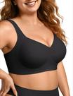Sutiã OEAK Wireless Seamless Plus Size 4XL preto