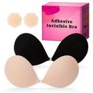 Sutiã pegajoso sem alças de silicone push up para mulheres B Cup
