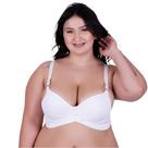 Sutiã Plus Size com Bojo Base Cruzada Alça Reforçada Bojão Reforçado Alice