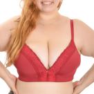 Sutiã Plus Size Com Bojo Sem Aros Decote Renda Nayane