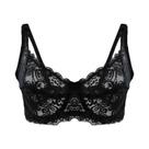 Sutiã plus Size Feminino Sexy De Renda Com Bojo E Bordado Vazado Com Aro - Lingerie