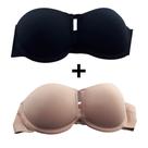Sutiã Plus Size Kit 2 pçs sem alça Reforçado Sutiã Plus Size Kit 2 pçs sem alça Reforçado