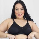 Sutiã Plus Size Reforçado de Sustentação Sem bojo Sem aro Fecho Confortável Sutiã Plus Size Reforçado de Sustentação Sem bojo Sem aro Fecho Confortável