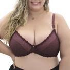 Sutiã Plus Size sem bojo com aros sensual guipier Nayane Rodrigues