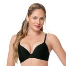 Sutiã Push Up Bolha Média Laser Preto Sutiã Push Up Bolha Média Laser Preto
