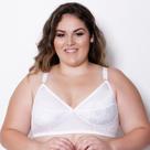 Sutiã Reforçado Lycra Plus Size Cor:BrancoTamanho:50