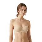 Sutiã sem alça Bojo Liso Faixa Alça Removível Ajustável Fecho Colchete Lingerie