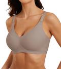 Sutiã sem costura POSESHE No Underwire Wireless Support Coffee