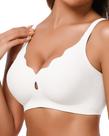 Sutiã sem fio Gailife No Underwire Push Up, cobertura total, branco L Sutiã sem fio Gailife No Underwire Push Up, cobertura total, branco L