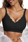 Sutiã sem fio LXOXL No Underwire Seamless Push Up preto