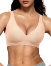 Sutiã sem fio Vertvie Jelly Push Up Plunge Camiseta Nude XL