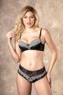 Sutiã Shadowlace Renda Preta com detalha em Renda Chantilly Bicollor