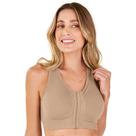 Sutiã Top Modelador Nadador Fechamento Frontal com Bojo Removível Bege Zee Rucci Sutiã Top Modelador Nadador Fechamento Frontal com Bojo Removível Bege Zee Rucci