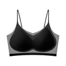 Sutiã Ultrafino De Seda Gelada Respirável Para Mulheres, Top Halter Sem Costura, Bustiê Envolvente