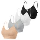 Sutiãs Cami KCDDUMK femininos com decote em V, alças acolchoadas sem costura x4 Sutiãs Cami KCDDUMK femininos com decote em V, alças acolchoadas sem costura x4