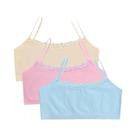 Sutiãs De Treinamento De Renda Para Adolescentes, 3 Peças, Tops De Algodão Com Renda Para O Verão,