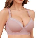 Sutiãs pushup para mulheres, sutiã corretor de postura, roxo 44C