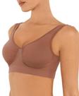 Sutiãs sem fio FeelinGirl Seamless Full Coverage Mocha Brown