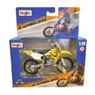 Suzuki RM Z250 Amarelo e Branco 1/18 Maisto 35300