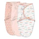 SwaddleMe by Ingenuity Original Swaddle, 100% algodão, 0-3M, pacote com 3