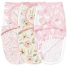 Swaddles para bebês Unnivoll, pacote com 3, 100% algodão, rosa, floral