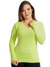 Sweater Anistia Feminino De Lã Manga Longa Decote V.