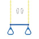 Swing Set LadyRosian 17 Trapeze Bar Gym Rings 110 kg azuis