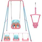 Swing Set TOREVSIOR 2 em 1 para crianças Swing & Jumper de 6 a 10 anos rosa