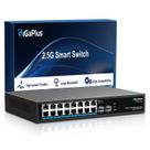 Switch Ethernet GigaPlus 2,5 Gb 18 portas 16x 2,5G Base-T 2x 10G SFP+