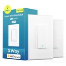 Switch inteligente Meross MSS550, 3 vias, pacote com 2, Wi-Fi de 2,4 GHz