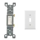 Switch Leviton 1451-2WM 15A 120V, aterramento unipolar, pacote com 10